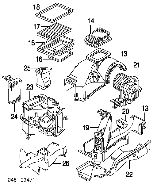 Parownik klimatyzacji Volkswagen Vento (1H2)