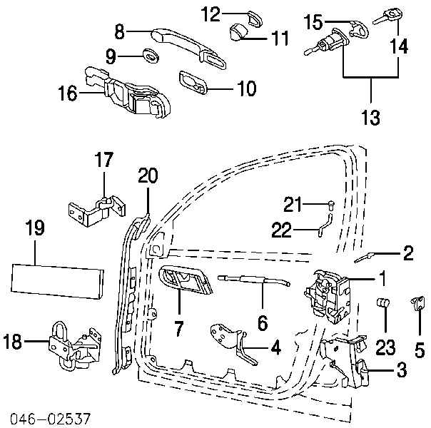 Zawias drzwi przednich lewych Audi A4 B7 (8EC)