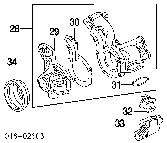 Obudowa termostatu Audi 80 (89, 89Q, 8A, B3)