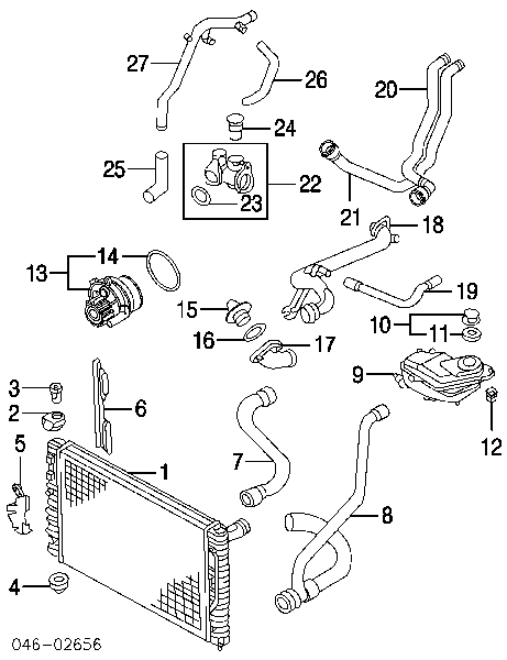 Pokrywa termostatu Audi A6 (4B2, 4B4, C5)