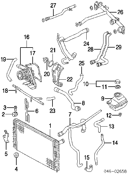 Pokrywa termostatu Audi A8 D2 (4D2, 4D8)