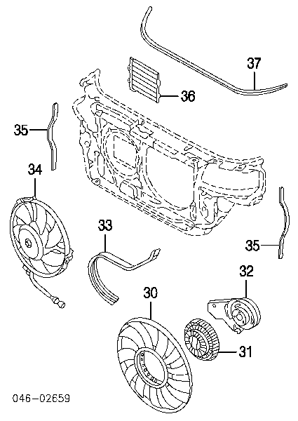 Wentylator (wirnik) chłodnicy Audi A6 (4A, C4)