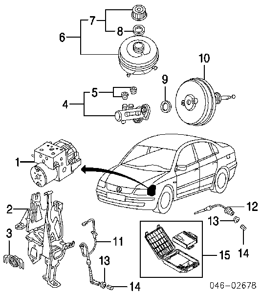 Pokrywa zbiornika głównego cylindra hamulcowego Audi A4 Avant B6 (8E5)