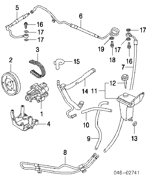 Przewód hydraulicznego układu wspomagania wysokiego ciśnienia, od pompy do maglownicy (mechanizmu) 58281 AIC