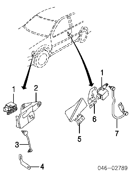 70699001 HB Autoelektrik czujnik poziomowania karoserii przedni lewy