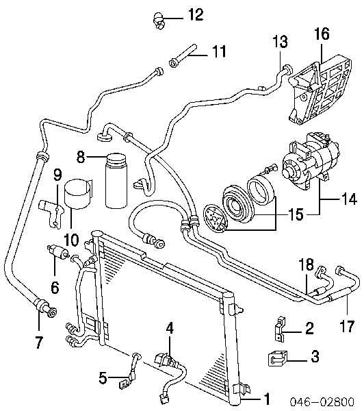 Czujnik ciśnienia bezwzględnego klimatyzacji Audi A4 B5 (8D2)