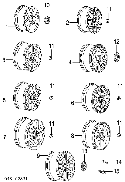 Kołpak do obręczy koła Volkswagen Bora (1J2)