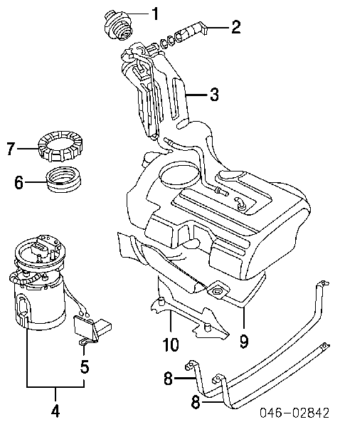 Czujnik poziomu paliwa w zbiorniku Seat Leon (1M1)