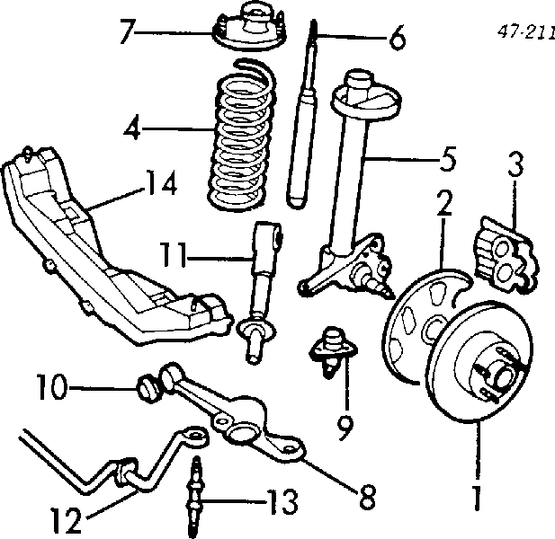 13871884 Volvo poduszka amortyzatora przedniego