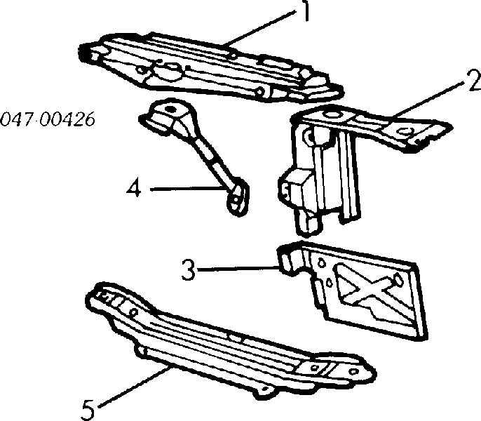 Osłona chłodnicy górna (panel mocowania reflektorów) Volvo 740 (744)