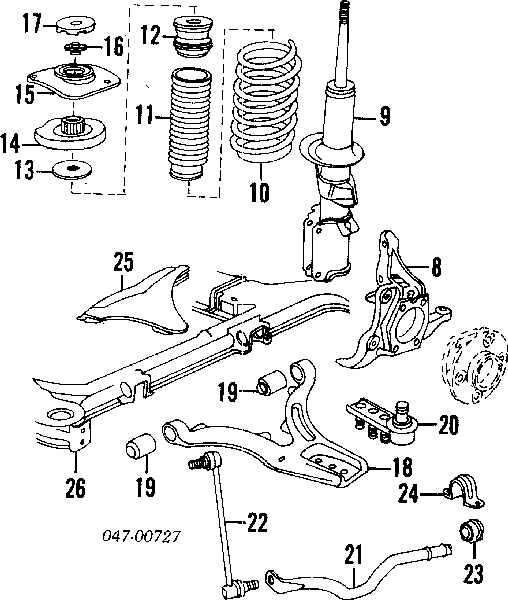 Amortyzator przedni Volvo 850 (LS)