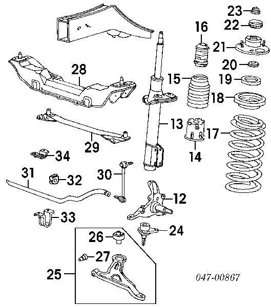 Tuleja stabilizatora przedniego 412027 GKN-Spidan