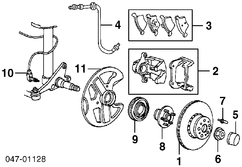 86027 Market (OEM) zacisk hamulcowy przedni prawy