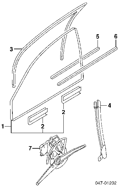 BF0112560006 Bapmic ślizg przedniego podnośnika szyby