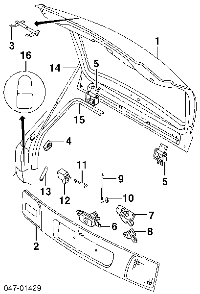  Amortyzator klapy bagażnika (3/5 drzwi-tylnych) Volvo V40 