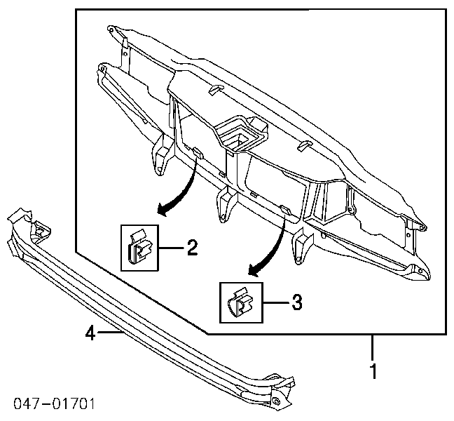 Osłona chłodnicy kompletna (panel mocowania reflektorów) do Volvo S70  LS, LT