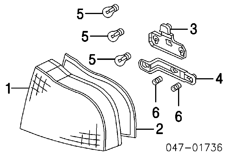 Lampa zespolona tylna prawa Volvo S60 1 (RS, RH)