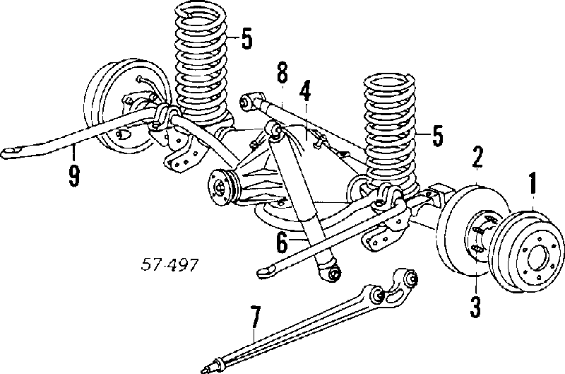 MB338596 Mitsubishi Tuleja stabilizatora tylnego