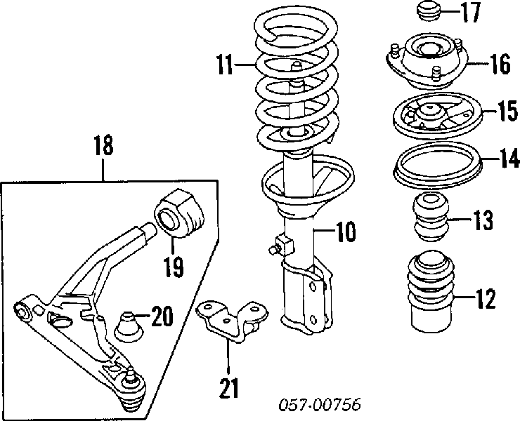 Amortyzator przedni MMHY053 Japan Parts