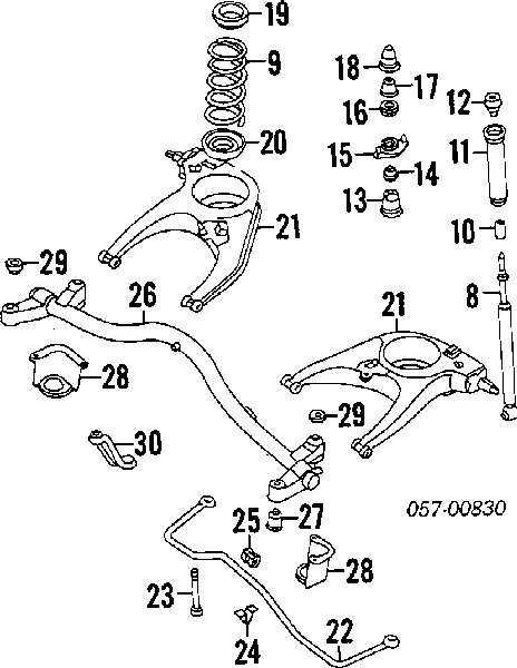 Sprężyna tylna Mitsubishi Space Runner (N1W, N2W)