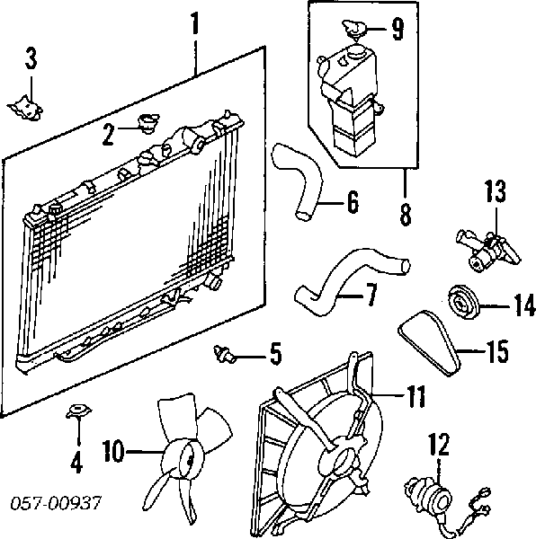 Czujnik temperatury płynu chłodzącego (włączenia wentylatora chłodnicy) 330879 ERA