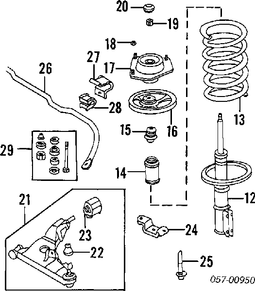 Tuleja stabilizatora przedniego MB844456 Mitsubishi