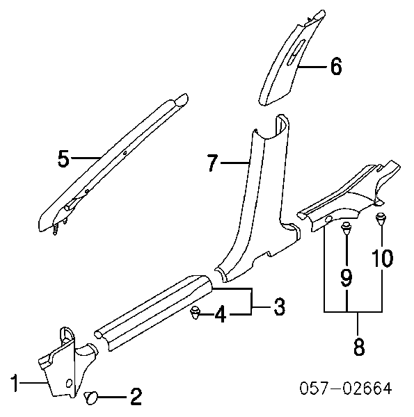 Spinka mocowania okładzin drzwi Toyota Hiace 4 (H1, H2)