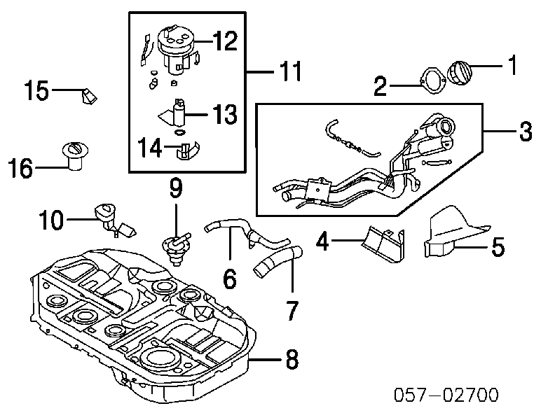 Filtr paliwa MB129895 Mitsubishi