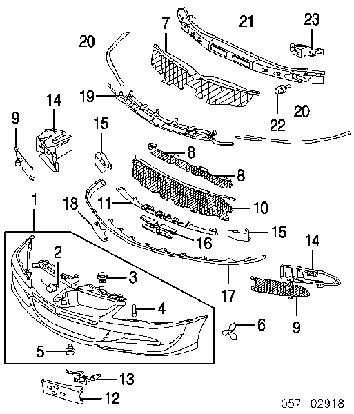 Spinka mocowania zderzaka tylnego 11383 MAK