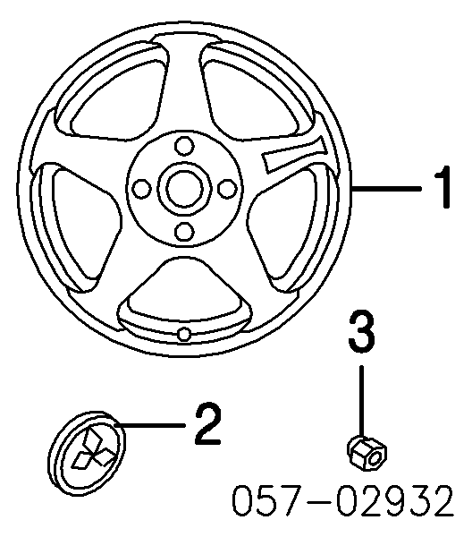 MR455707 Mitsubishi nakrętka koła