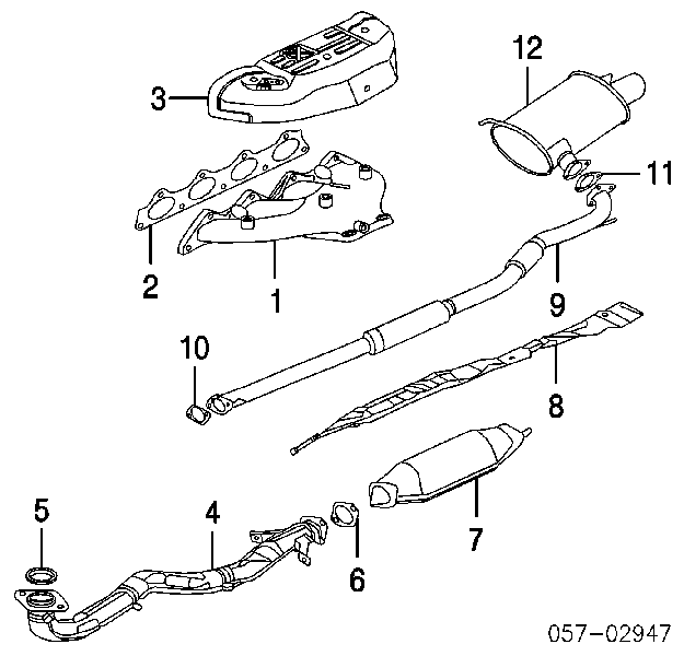 Uszczelka rury odbiornika tłumika Mitsubishi Pajero IV LONG (V90)