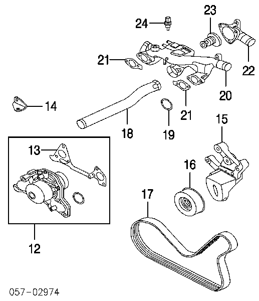 MD978743 Mitsubishi pompa chłodząca wodna