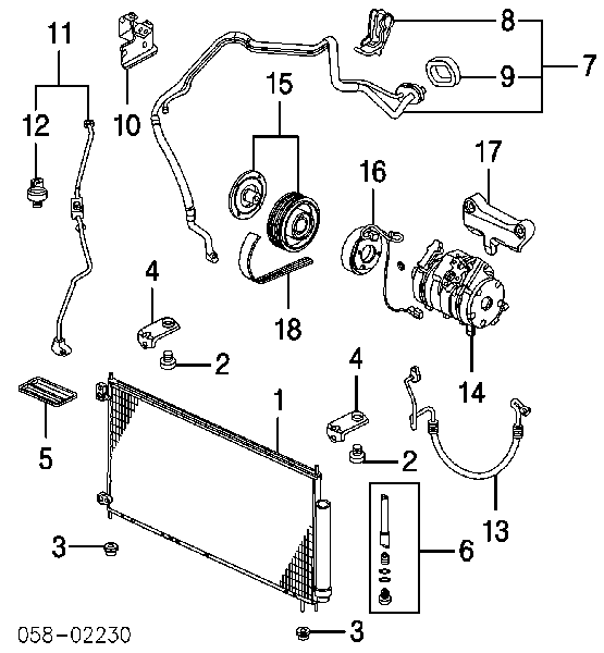 80110SEA003 Honda chłodnica klimatyzacji