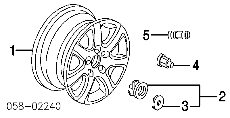 90381S4L003 Honda Nakrętka koła