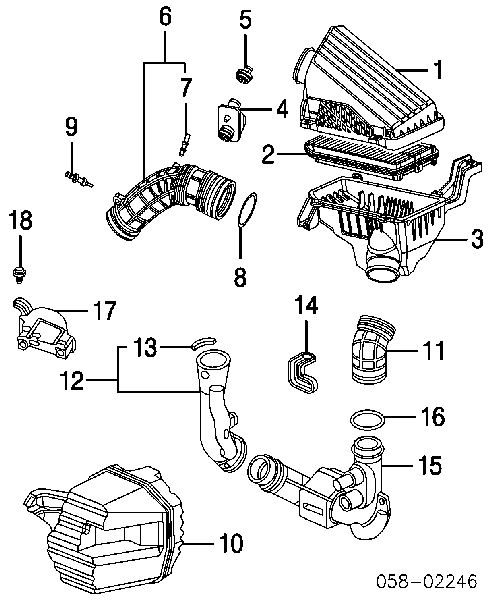 17228RBB000 Honda Króciec powietrza, wylot filtra powietrznego