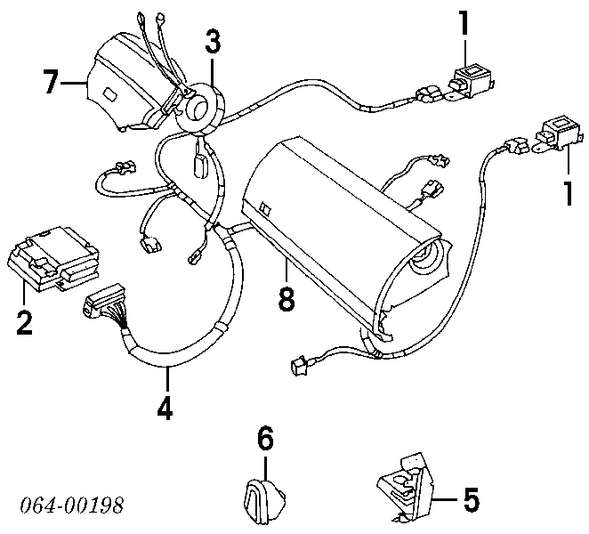 Pierścień kontaktowy AIRBAG, taśma kierownicy  Land Rover Discovery II SUV (LJ ,LT) (1998 - 2004) cena, od 132,56 USD