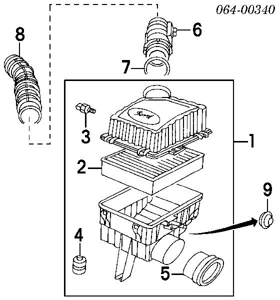 Filtr powietrza F026400623 Bosch