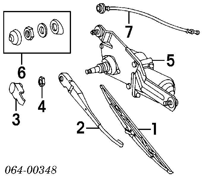 Pióro wycieraczki szyby tylnej Mazda 323 BA