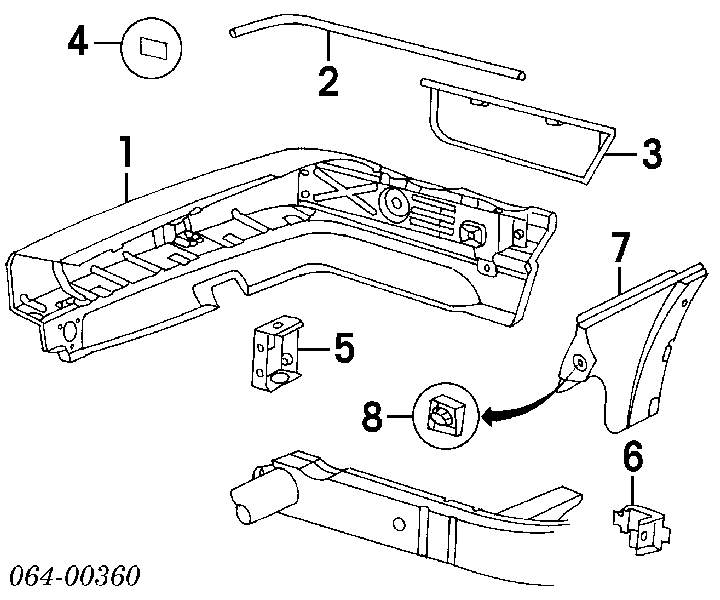 Zderzak tylny do Land Rover Range Rover II LP, P38A