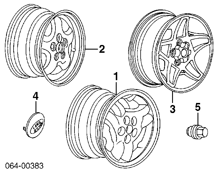 Nakrętka koła do Land Rover Range Rover II LP, P38A