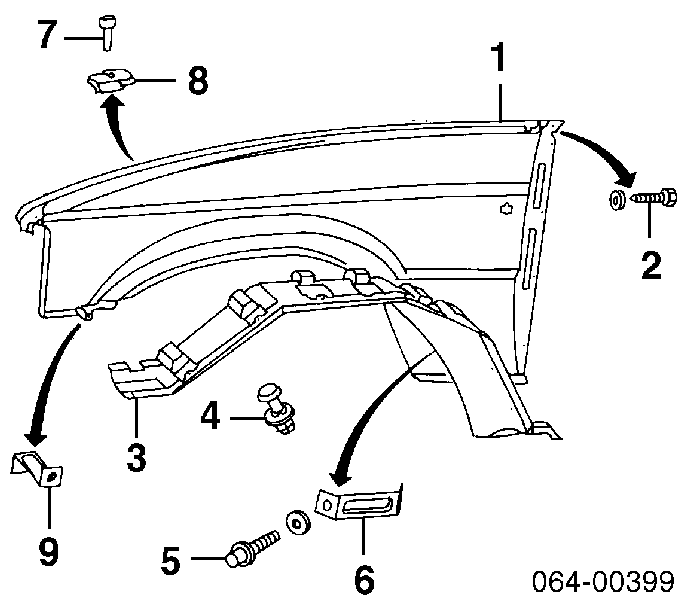 Błotnik przedni lewy Land Rover Discovery II SUV (LJ ,LT) (1998 - 2004) cena, od 218,64 USD