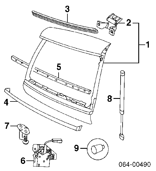  Amortyzator klapy bagażnika (3/5 drzwi-tylnych) Land Rover Range Rover 2