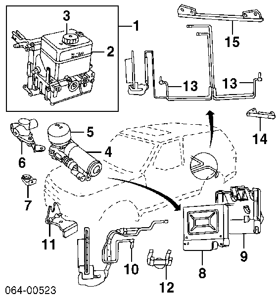 Sterownik ABS  hydrauliczny do Land Rover Range Rover II LP, P38A