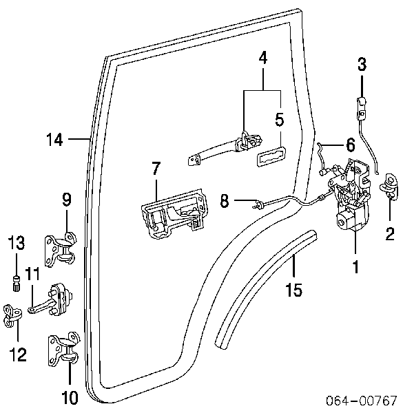 Zamek drzwi tylnych lewych do Land Rover Discovery II LJ ,LT