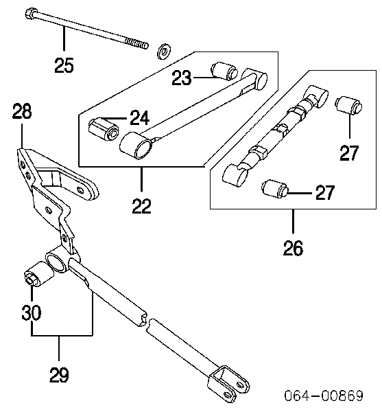 Silentblock tylnego wahacza podłużnego przedni Land Rover Freelander 1 (LN)