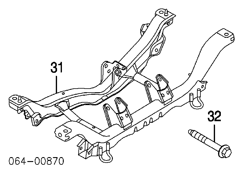 KHB000080 Land Rover Korpus osi tylnej
