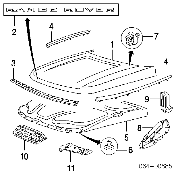 Maska silnika do Land Rover Range Rover II LP, P38A