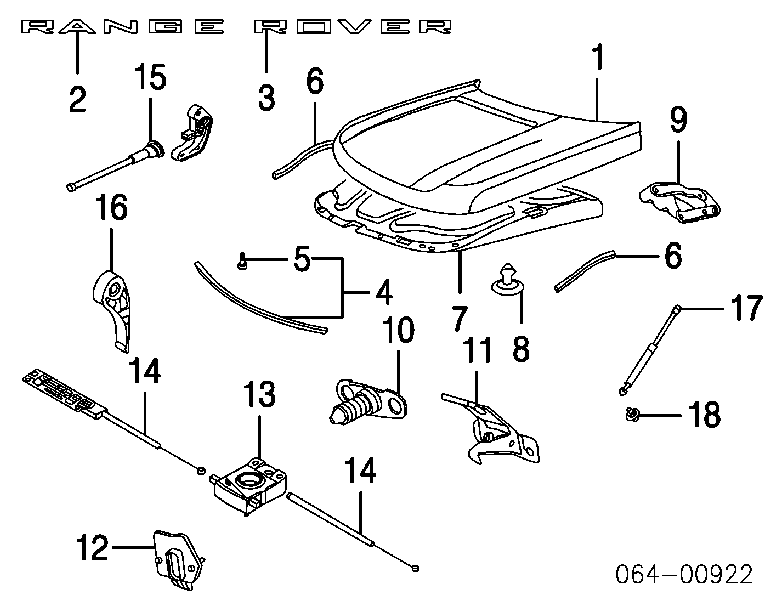 BKA760010 Land Rover Maska silnika