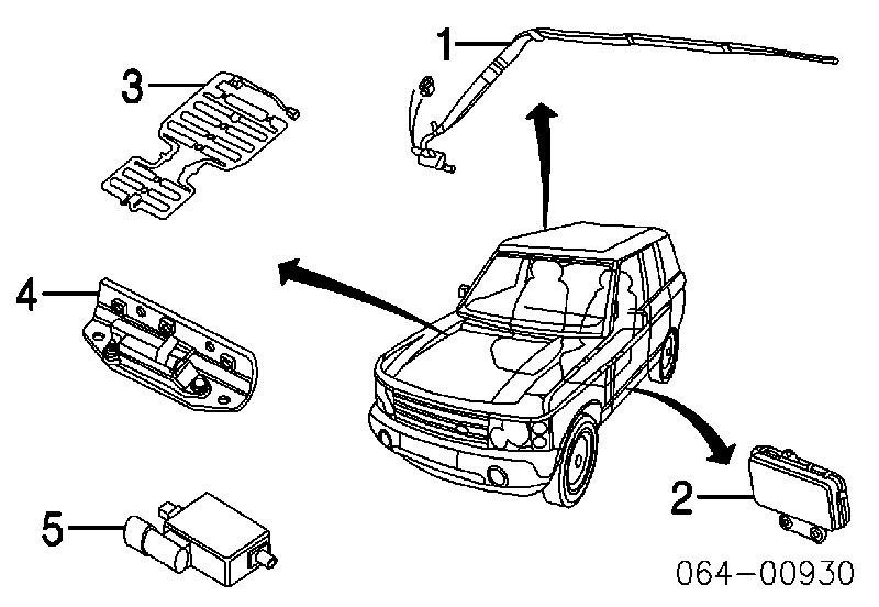 EHM000130 Land Rover Poduszka powietrzna (AIRBAG) drzwi przednich lewych
