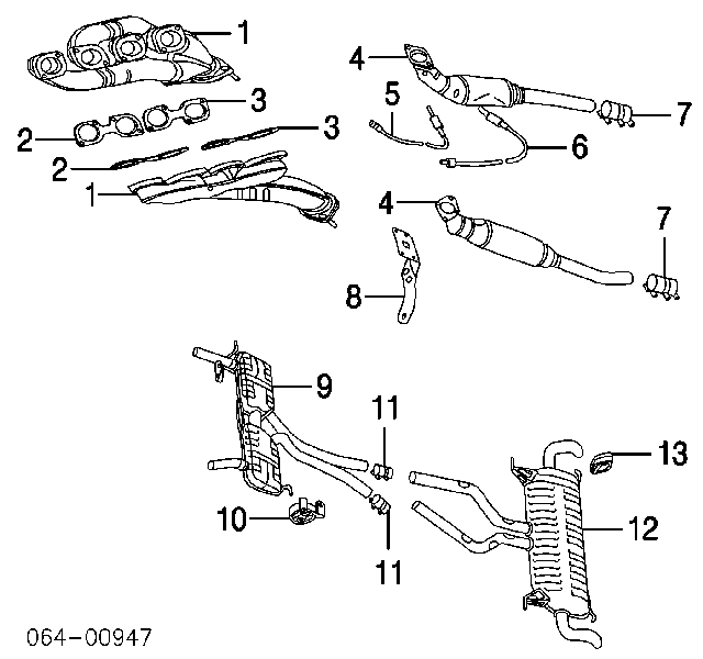 Uszczelka kolektora wydechowego BMW 5 